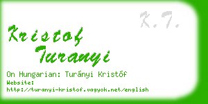 kristof turanyi business card