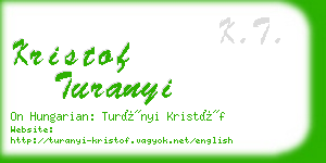 kristof turanyi business card